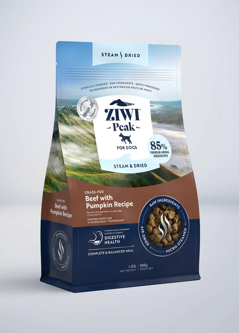 Ziwi Peak Steam & Dried Beef with Pumpkin Recipe for Dogs - Howell