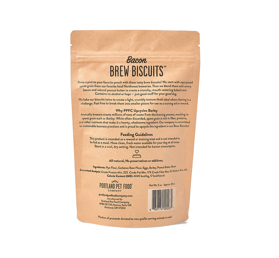 Portland Pet Food Company Brew Biscuits with Bacon Dog Treats Howell