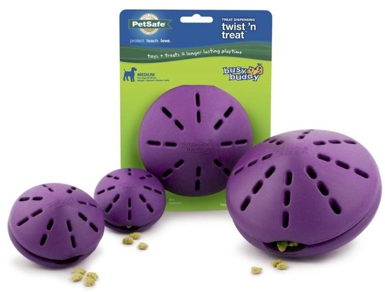 PetSafe BUSY BUDDY TWIST N TREAT Dog Toy Chew and Treat Dispensing SMALL