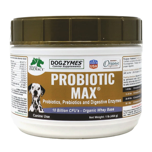 Dogzymes Probiotic Max 10 Billion CFU Per Gram (1 lb)