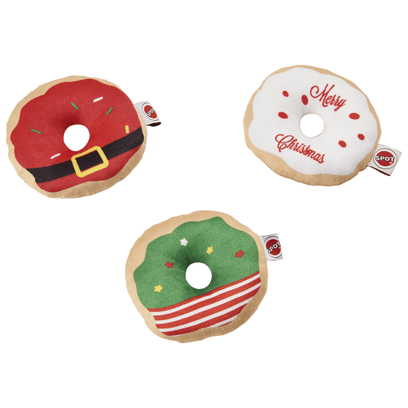 Ethical Pet SPOT Spot Holiday Glazed Donuts Assorted Cat Toy