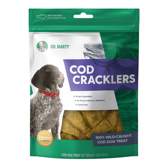 Dr. Marty Cod Cracklers 100% Air-Dried Wild-Caught Cod Treats (4-oz)