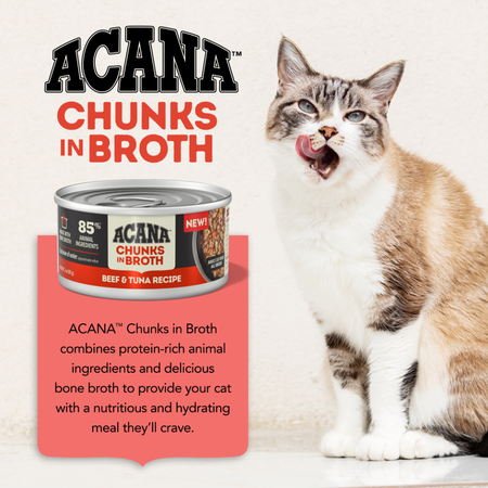 ACANA Chunks in Broth Beef & Tuna Recipe Wet Cat Food