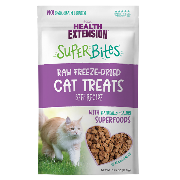 Health Extension Superbites Freeze Dried Raw - Beef Recipe Cat Treats (0.75 oz)