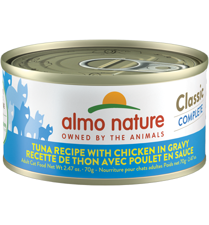Almo Nature Classic Complete Tuna Recipe with Chicken in gravy