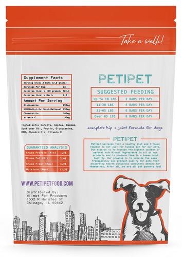 Petipet Mobility Bars Hip & Joint Pain Relief Dog Supplement (4 oz)
