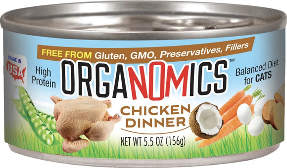 Organomics Chicken Dinner for Cats (5.5 OZ & Case Of 24)