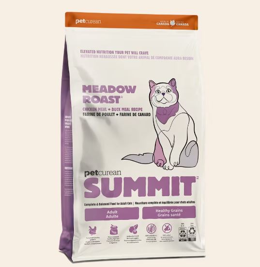Petcurean Summit Meadow Roast Chicken Meal + Duck Meal Recipe for Adult Cats (3 lb)