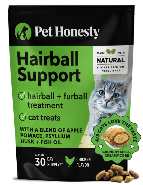 Pet Honesty Dual Texture Hairball Support Supplement for Cats (3.7 oz)