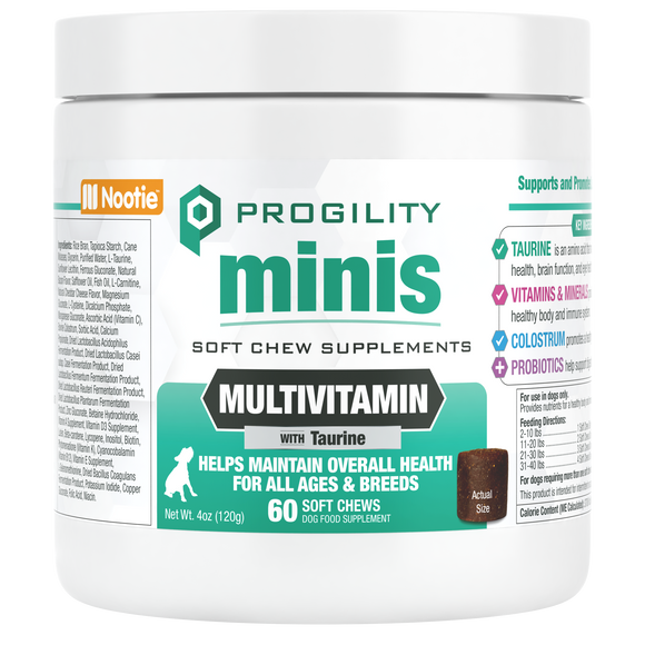 Nootie ProgilityMinis Multivitamin Soft Chew Supplement For Dogs (60 Count)
