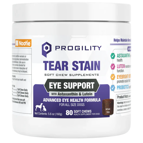 Nootie Progility Tear Stain Eye Support Soft Chew Supplement for Dogs