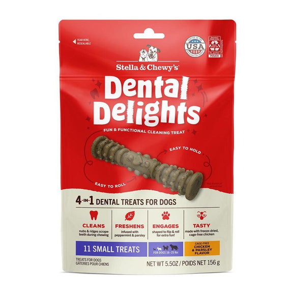 Stella & Chewy's Small Dental Delights Chicken & Parsley Flavor Treats for Dogs (5.5 oz)