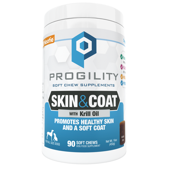 Nootie Progility Skin & Coat Soft Chew Supplement For Dogs (90 Count)