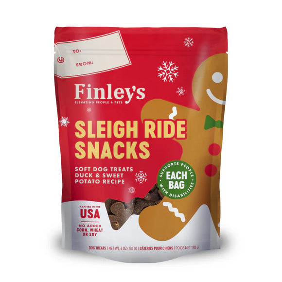 Finley's Sleigh Ride Snacks Duck & Sweet Potato Recipe Dog Treats (6 oz)