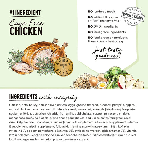 The Honest Kitchen Whole Grain Chicken Clusters Dry Dog Food Chicken & Oat Recipe