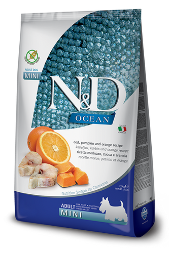 Farmina N&D Ocean Cod, Pumpkin & Orange Adult Mini Dog Food