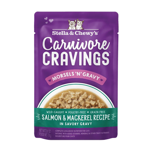 Stella & Chewy's Carnivore Cravings Morsels'N'Gravy Salmon & Mackerel Recipe Wet Cat Food