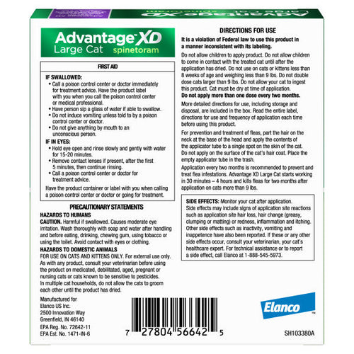 Advantage XD Large Cat Flea Prevention & Treatment For Cats