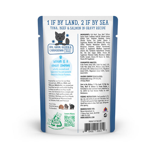 Weruva Cats In the Kitchen 1 If by Land 2 If by Sea Pouches Wet Cat Food