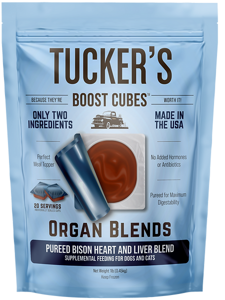 Tucker's Boost Cubes Pureed Bison Heart and Liver Blend