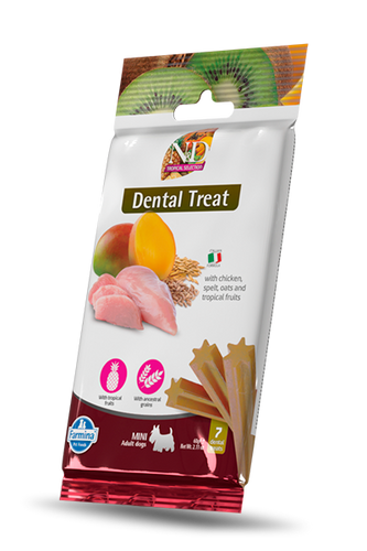 Farmina N&D Tropical Selection Canine Dental Treat with Chicken, Spelt, Oats and Tropical Fruits Mini Dog Treats