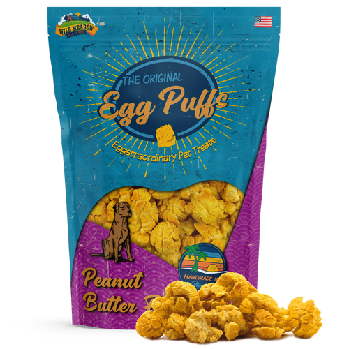 Wild Meadow Farms Egg Puffs Peanut Butter Flavor Dog Treats