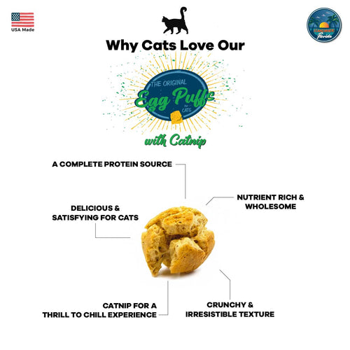 Wild Meadow Egg Puffs for Cats with Catnip