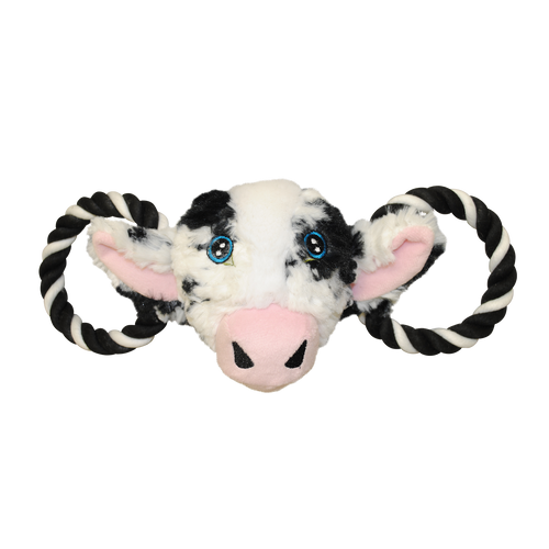 Jolly Pets Tug-a-Mals Cow Dog Toy