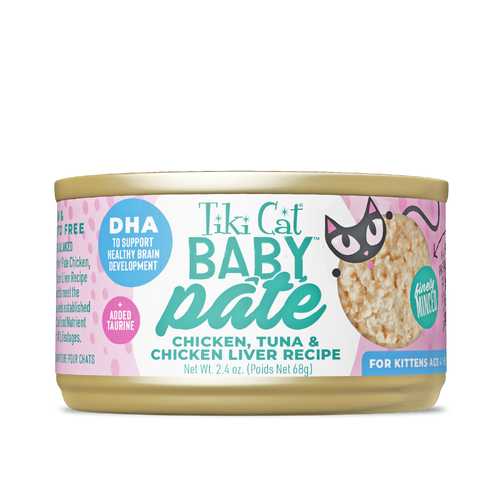 Tiki Cat® Baby Pâté Chicken, Tuna & Chicken Liver Recipe Wet Cat Food