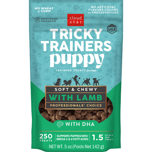 Cloud Star Tricky Trainers Puppy Mini Soft & Chewy with Lamb Training Treats for Dogs (5 oz)