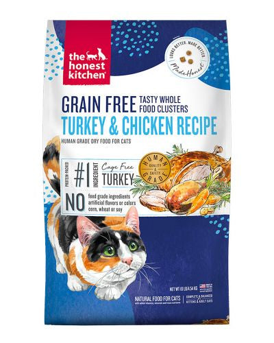 Honest Kitchen Cat Clusters GF Turkey Chicken (4lb)