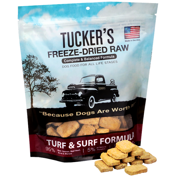 Tucker's Freeze-Dried Raw Turf & Surf Dog Food