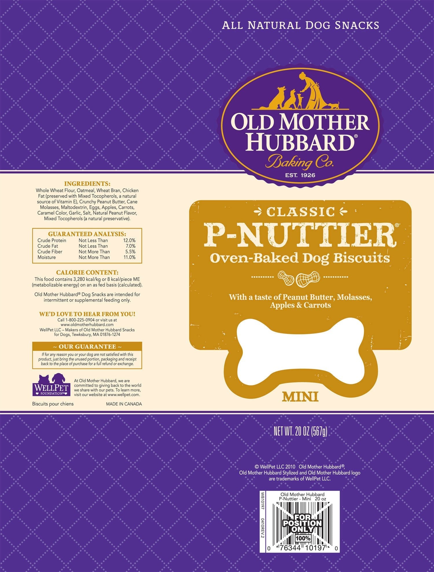 Old mother hubbard peanut butter best sale dog treats