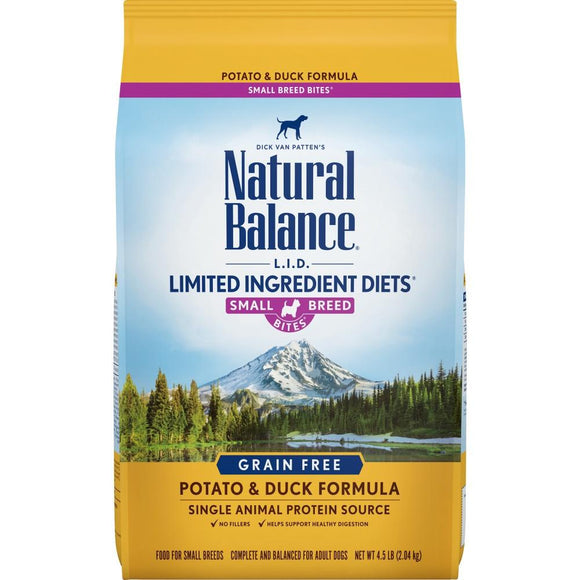 Natural Balance L.I.D. Limited Ingredient Diets Potato and Duck Small Breed Bites Dry Dog Food