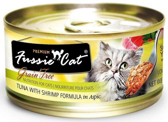 Fussie Cat Premium Tuna with Shrimp Formula in Aspic Canned Food