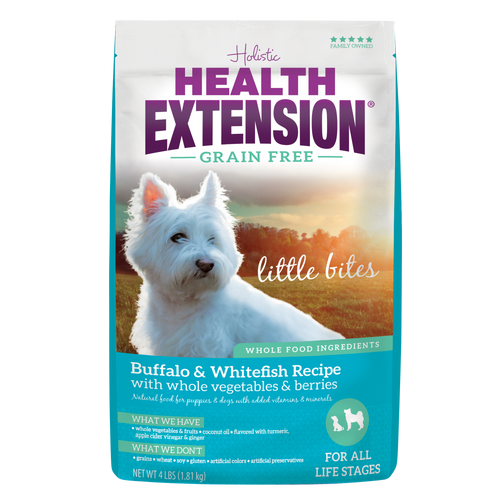 Health Extension Grain Free Buffalo and Whitefish Little Bites Recipe Dry Dog Food