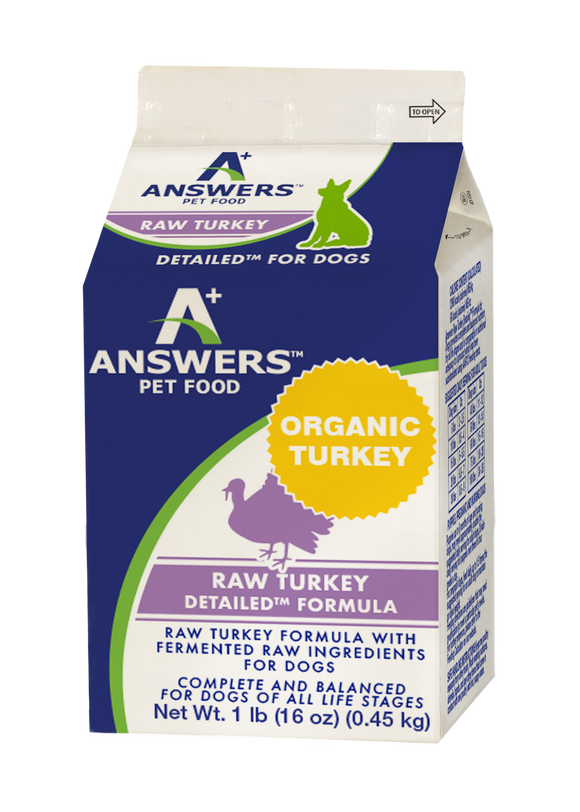 Answers Pet Food DetailedTM Raw Turkey