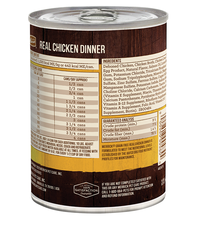 Merrick grain 2024 free real chicken