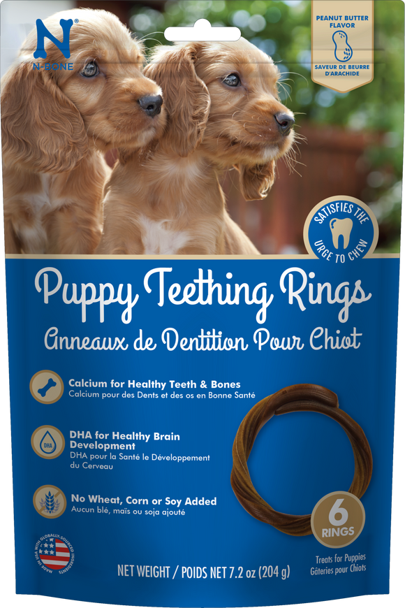 N-Bone® Puppy Teething Rings Peanut Butter