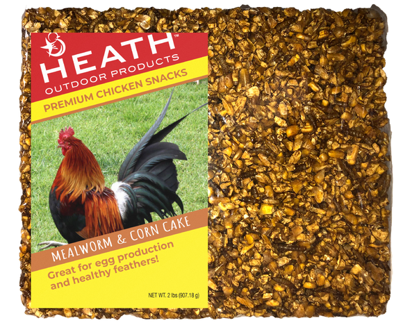 Heath Chicken Snack 2-Pound Seed Cake with Mealworms & Corn