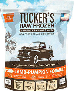 Tucker's Pork-Lamb-Pumpkin Complete and Balanced Raw Diets for Dogs