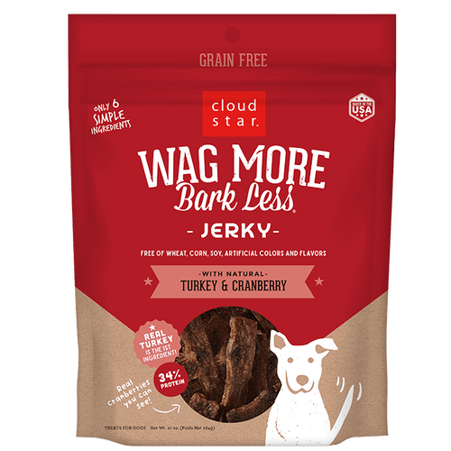 Cloud Star WAG MORE BARK LESS JERKY: TURKEY & CRANBERRY