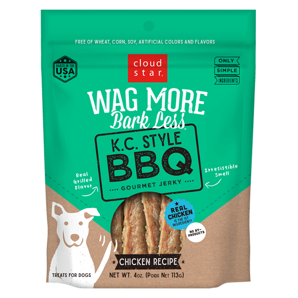 Cloud Star Wag More Bark Less K.C. Style BBQ Chicken Jerky