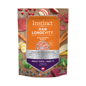 Instinct Raw Longevity Adult 7+ Frozen Beef Bites Cat Food (2.5LB)