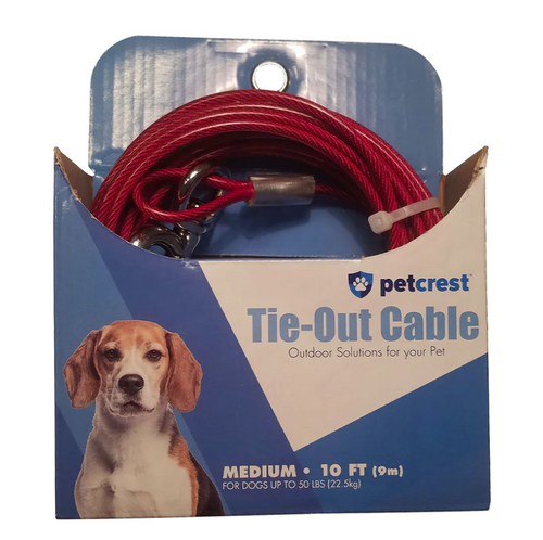 Petcrest Tie Out Red 10ft