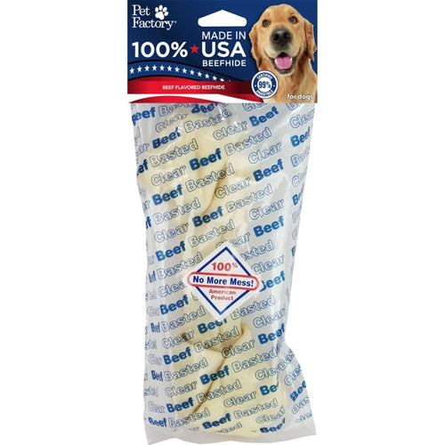 Pet Factory USA Beefhide Clear Basted Dog Bone