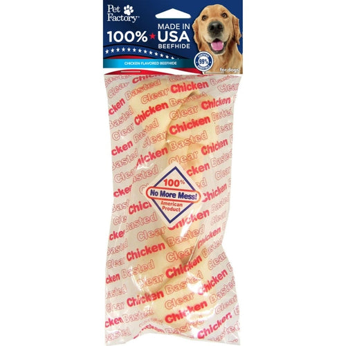 Pet Factory USA Beefhide Clear Basted Dog Bone