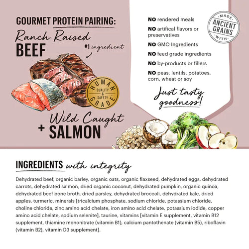 The Honest Kitchen Gourmet Grain Beef & Salmon Recipe Dehydrated Dog Food